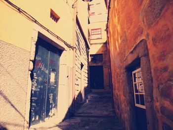 Alley in front of building