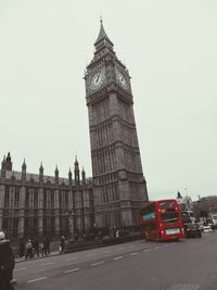 View of clock tower in city