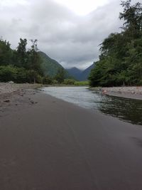 Scenic view of river against sky