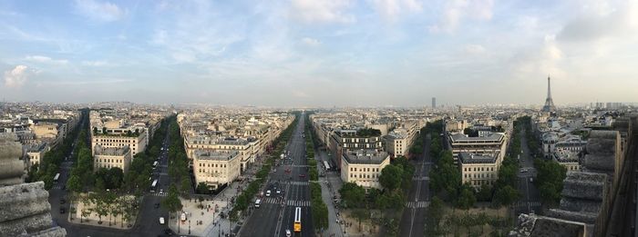 High angle shot of cityscape