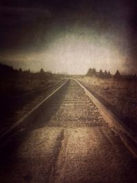 Empty road along landscape