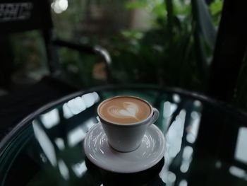 Close-up of coffee on table