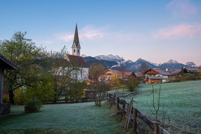 View of townscape against sky