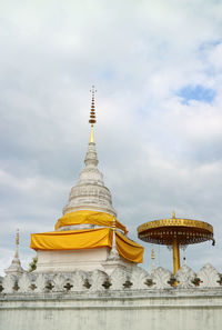 Chedi of phra that khao noi temple, where houses the relics of lord buddha, nan province,  thailand