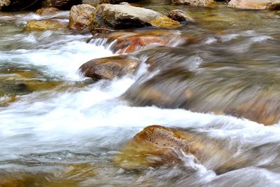 Scenic view of waterfall