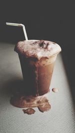 Close-up of coffee on table