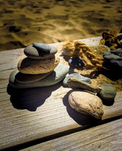 Stack of stones on beach