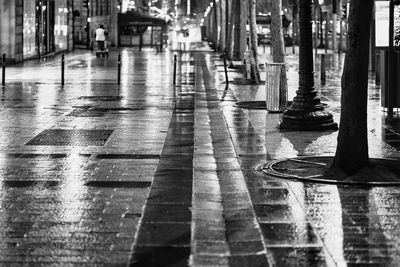 Reflection of buildings on wet street