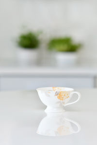 Close-up of ice cream on table