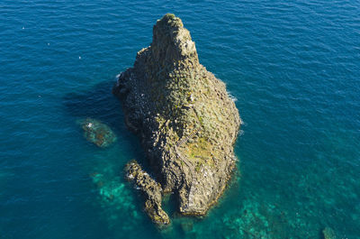 High angle view of sea