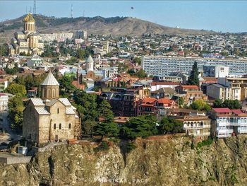 Old tbilisi, metekhi church  and sameba church