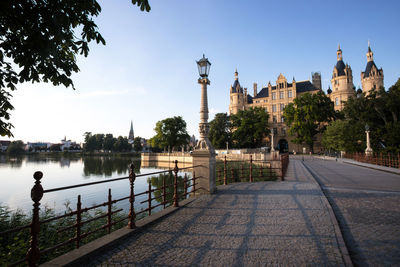 View of tourists at riverbank