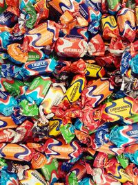 Full frame shot of multi colored for sale in market