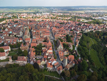 High angle view of townscape