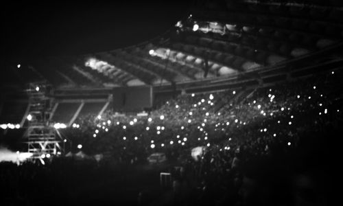 Illuminated city at night