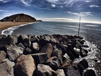 Scenic view of sea against sky