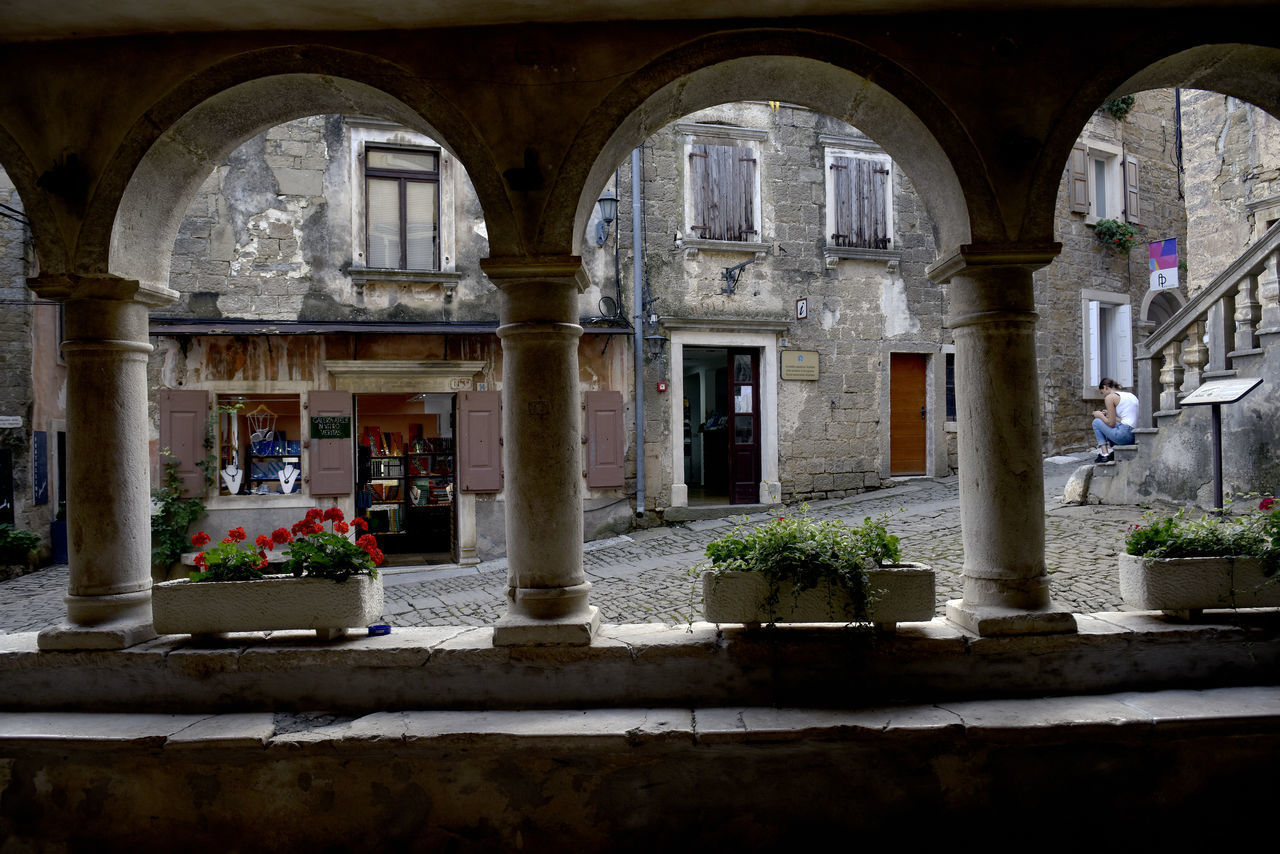 POTTED PLANTS OUTSIDE BUILDING