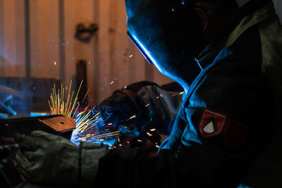 Welder at work