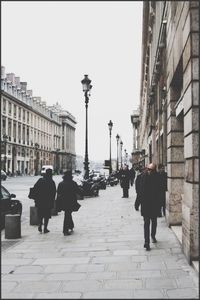 Woman walking in city