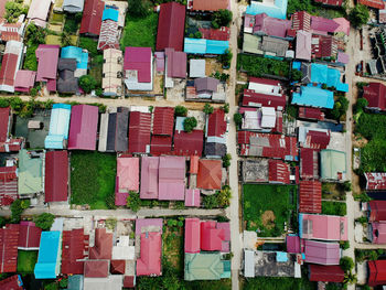 Full frame shot of multi colored building