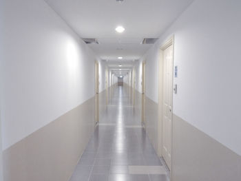 Empty corridor of building