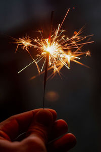 Low angle view of firework display