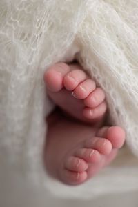 Close-up of baby hand