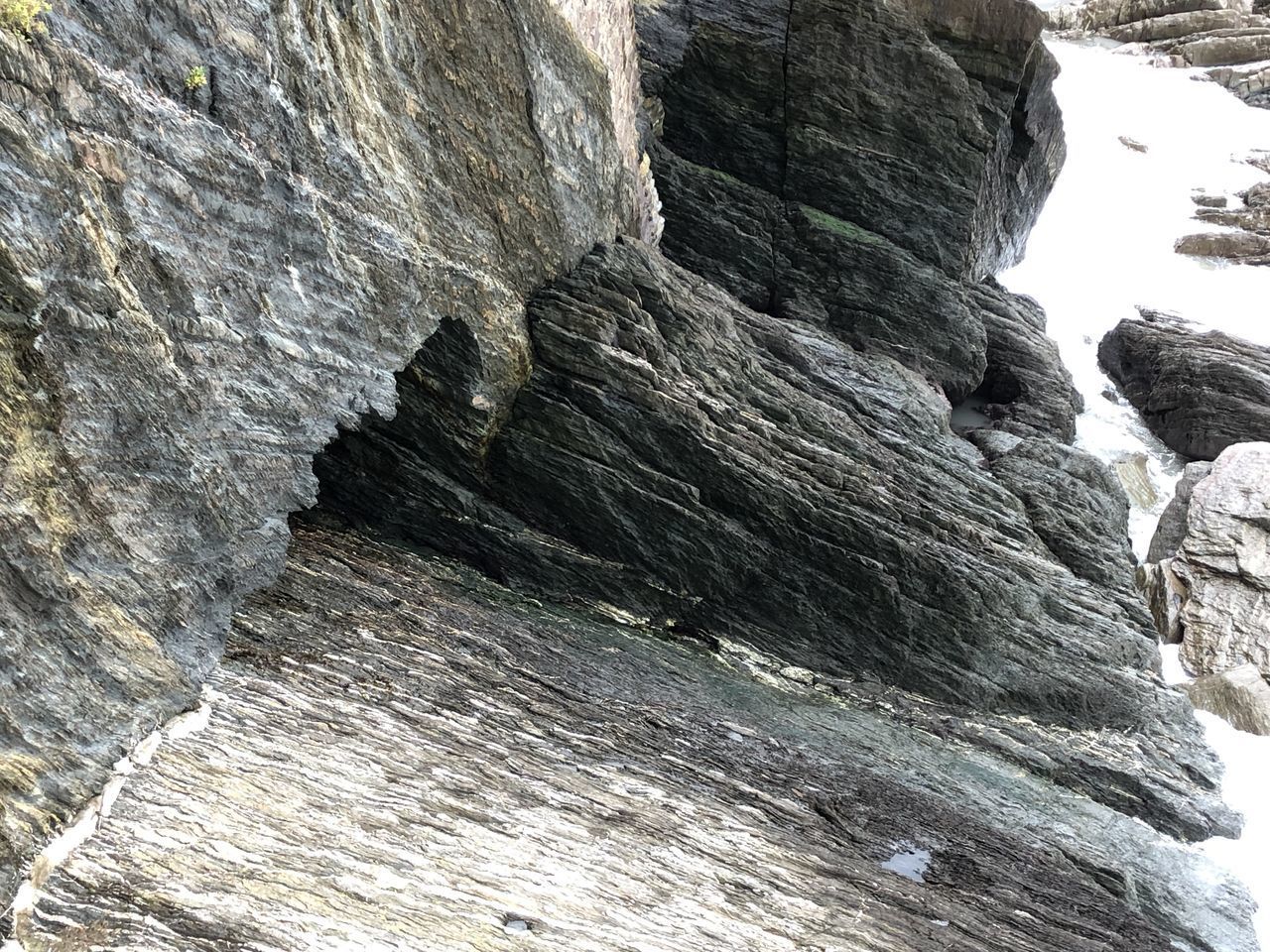 LOW ANGLE VIEW OF ROCK FORMATIONS ON LAND