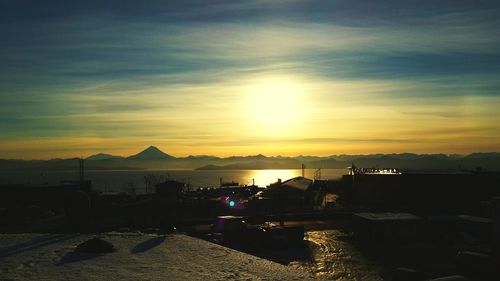 Sunset over mountains