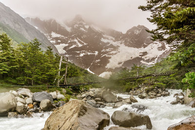 Scenic view of rocky mountains