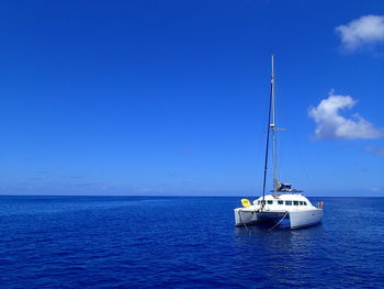 View of boats in sea
