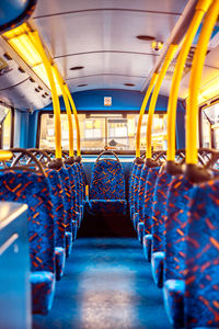 Empty seats in bus