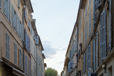 Low angle view of buildings against sky