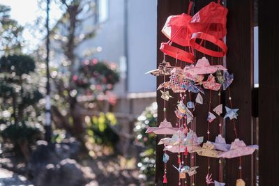 Close-up of christmas decorations