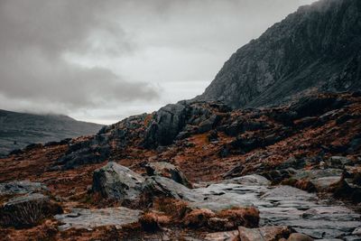 Scenic view of mountain against sky