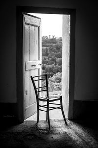 View of chair at home