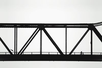 Low angle view of suspension bridge