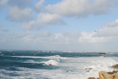 Scenic view of sea against sky