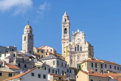 Landscape of the historic center of cervo with his beautiful church