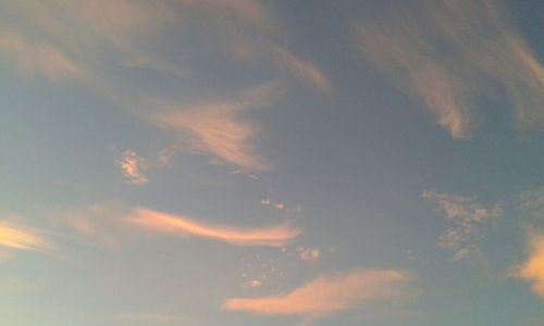 Low angle view of sky at sunset