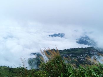 Scenic view of land against sky
