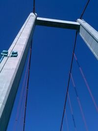 Low angle view of built structure against blue sky