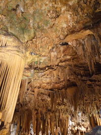Low angle view of rock formation
