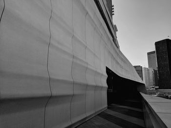 Low angle view of building against clear sky