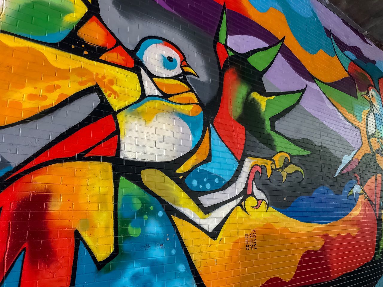 multi colored, art and craft, creativity, full frame, representation, no people, backgrounds, graffiti, human representation, pattern, close-up, wall - building feature, mural, design, abstract, street art, painted, paint, outdoors