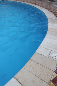 High angle view of swimming pool