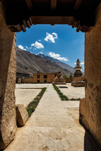 Tabo monastery in tabo village, spiti valley, himachal pradesh, india