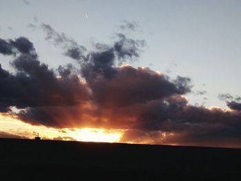 Low angle view of sky during sunset