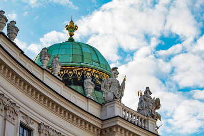 Low angle view of historic building against sky