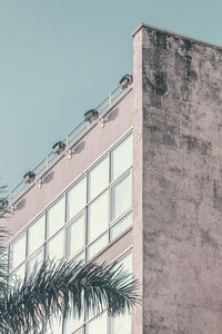 Low angle view of building against clear sky